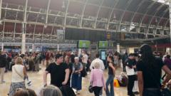 Source-feed image associated with Major disruption as grass fire halts all trains to Heathrow Airport