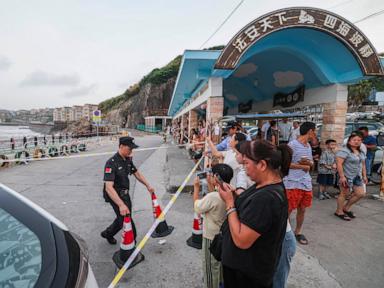 Source-feed image associated with More than 1 million evacuated Typhoon Bavi hits China