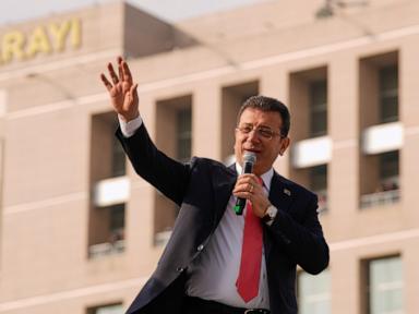 Source-feed image associated with Turkey's Erdogan hosts NATO summit as political rival Imamoglu defends himself in court