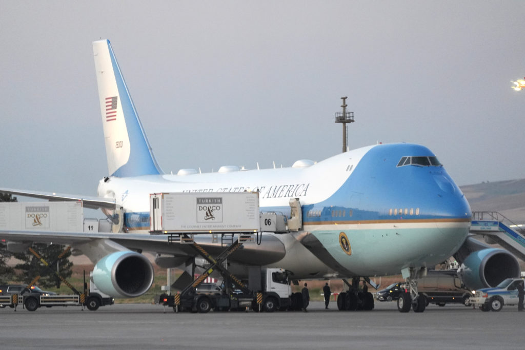 Source-feed image associated with Report: Trump used elaborate ruse to fly out of Turkey following summit because of Iran threat
