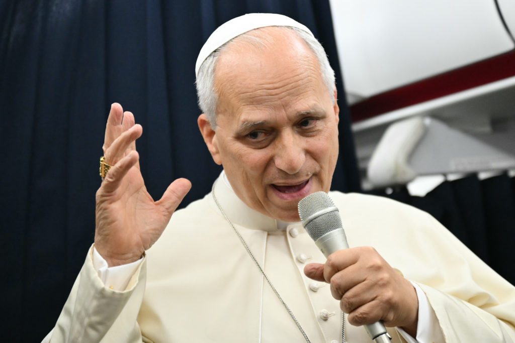 Image from linked report: Contradicting Trump, Pope Leo says AI safety concerns not 'fake news'