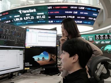 Source-feed image associated with Asian shares mostly decline with South Korea's Kospi down 6.6%, while oil prices slip