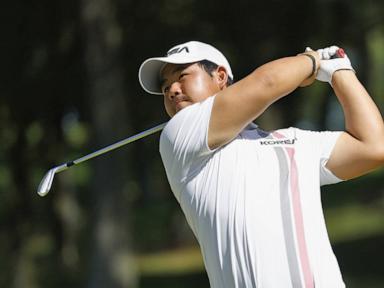 Image from linked report: South Korean golfer Tom Kim receives a military exemption with a gold medal at the Asian Games
