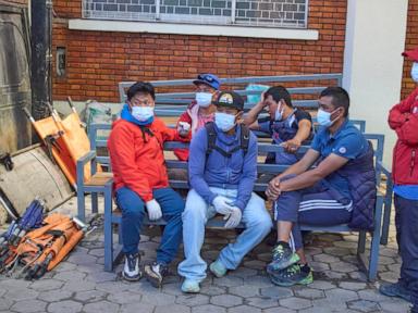 Image from linked report: Rescue teams search Nepal mountain for 12 swept by avalanche