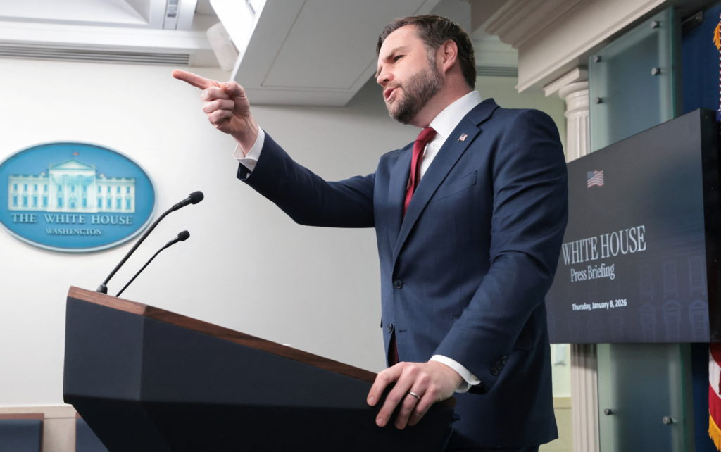Source-feed image associated with WATCH: Vance holds White House briefing after Trump signs Iran war agreement