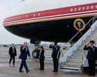 Source-feed image associated with Trump plays down Air Force One plane switch as criticism grows over ‘decoy’ passengers – US politics live