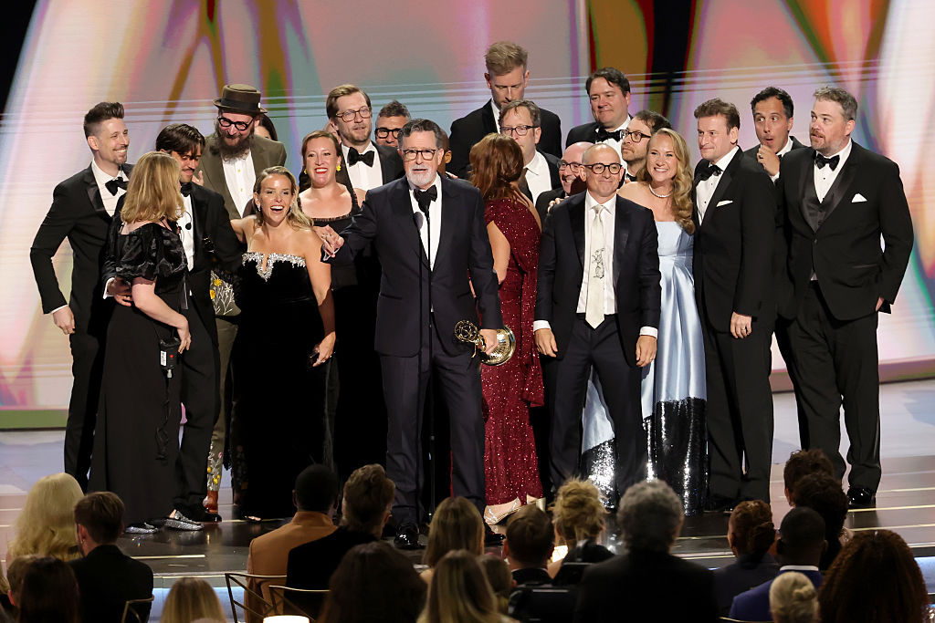 Source-feed image associated with Stephen Colbert Says ‘Free Speech Is Alive and Well’ After Emmy Win Despite CBS Cancellation: Late Night Is ‘Just as Vital as it Ever Has Been’