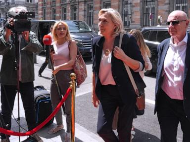 Source-feed image associated with Le Pen says she won't run in 2027 if ordered to wear an electronic bracelet