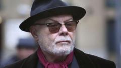 Source-feed image associated with Gary Glitter appears in court over historical sex offence charges
