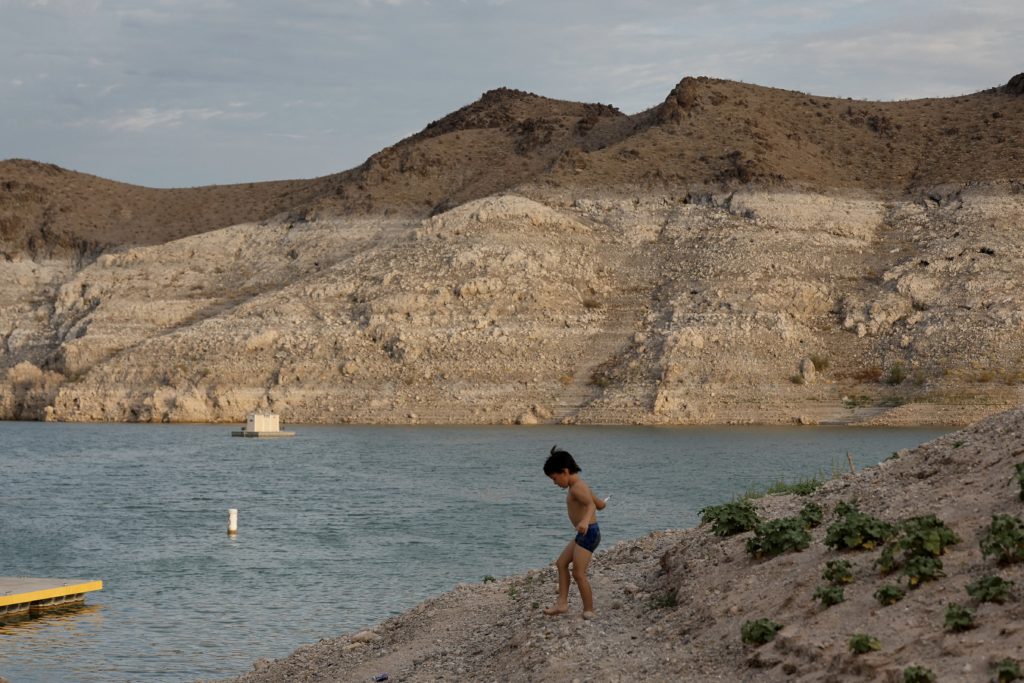 Source-feed image associated with Lake Mead hits historic low water level as Colorado River struggles