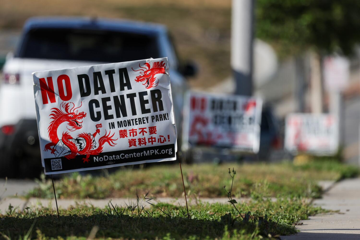 Source-feed image associated with In a first for the country, voters in Monterey Park ban data centers