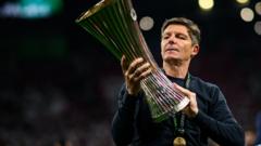 Source-feed image associated with Conference League win caps 12 glorious months for Crystal Palace boss Glasner