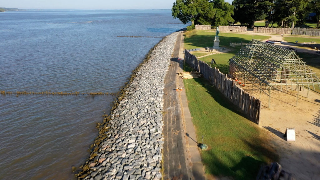 Source-feed image associated with How climate change and rising seas endanger historic sites like Jamestown, Virginia