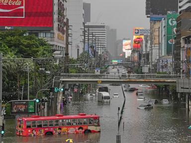 Image from linked report: Heavy rain and flooding in Bangkok disrupts traffic and prompts evacuations