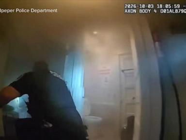 Image from linked report: WATCH: Video shows Virginia police's daring house fire rescue