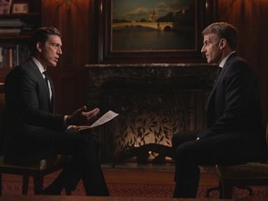 Image from linked report: Macron tells ABC News' David Muir: 'Hormuz Strait was probably underestimated'