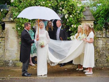 Source-feed image associated with Senior British royals gather as King Charles' nephew marries nurse Harriet Sperling