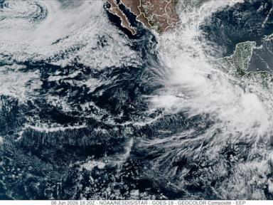 Source-feed image associated with Tropical Storm Cristina forms off coast of Nicaragua, forecasters say