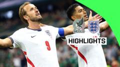 Source-feed image associated with Watch key moments from England's 3-2 win at the Azteca