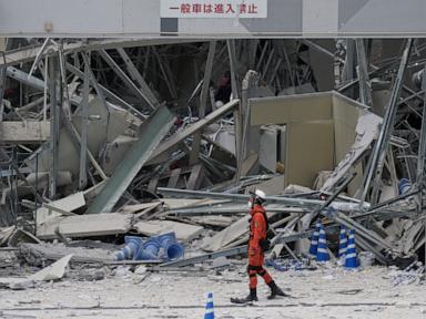 Source-feed image associated with Rescuers search for survivors after a 7.1 quake kills 18 in southwestern Japan