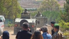 Source-feed image associated with Lebanese army says troops deploying in 'pilot zone' after Israeli withdrawal