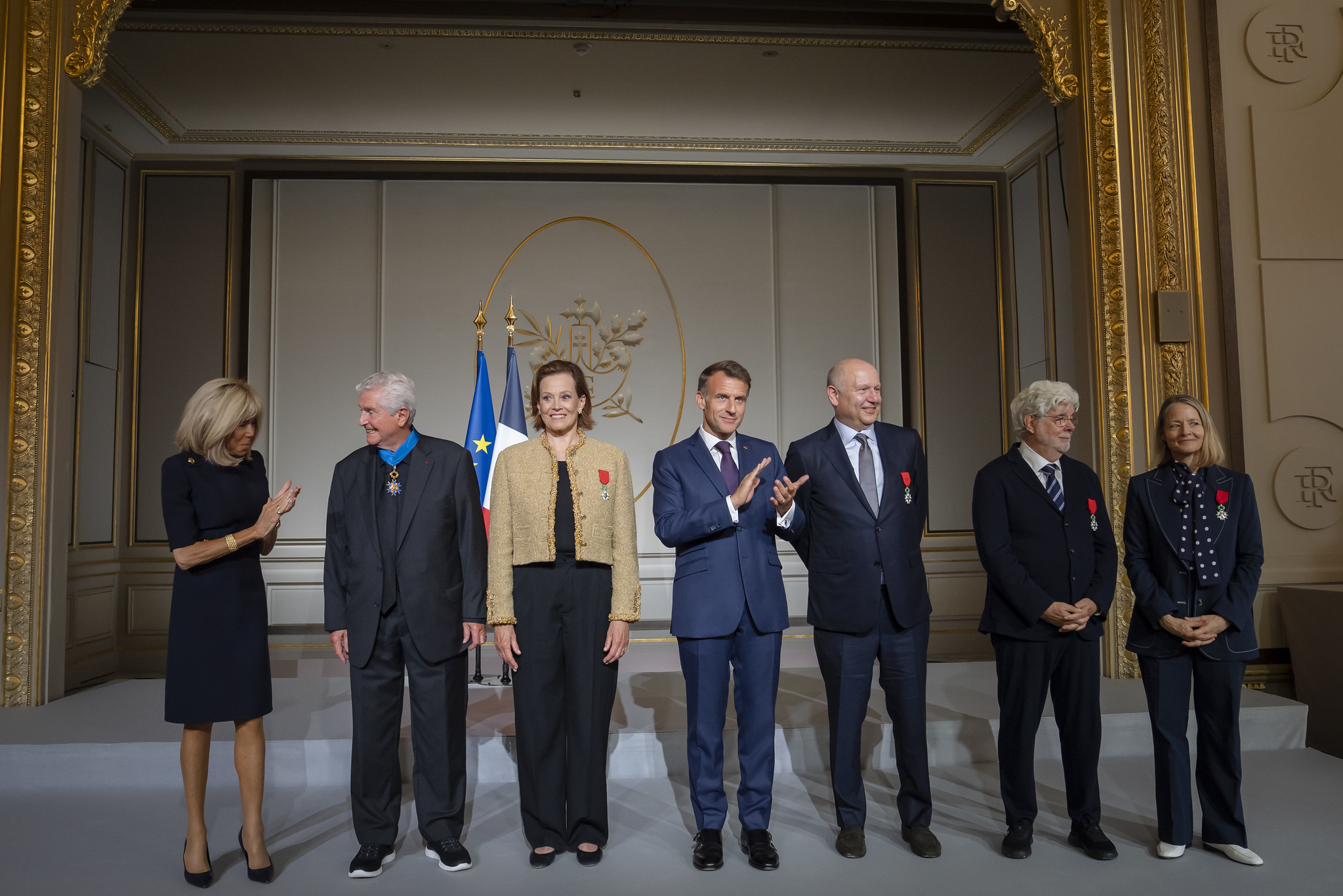 Source-feed image associated with Chris Meledandri, George Lucas, Jodie Foster and Sigourney Weaver Receive France’s Prestigious Legion of Honor