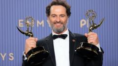 Source-feed image associated with Welsh actor Matthew Rhys makes Emmy Awards history with double win