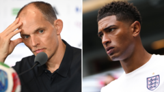 Source-feed image associated with Tuchel angry at 'lucky' England - but Bellingham defends players