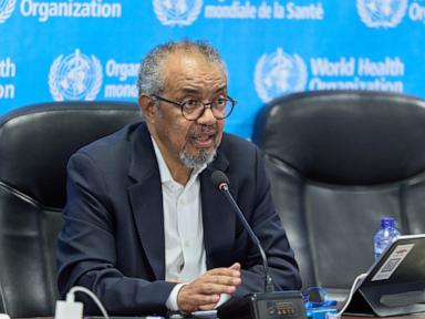 Source-feed image associated with WHO chief says Ebola outbreak is outpacing response as aid workers strike over pay