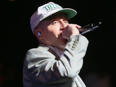 Source-feed image associated with Macklemore is dropped from Ed Sheeran's tour over pro-Palestinian comments onstage