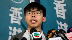 Source-feed image associated with Jailed HK activist Joshua Wong pleads guilty to foreign collusion