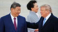Image from linked report: Trump offers warm welcome as China's Xi arrives for US visit