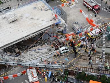 Source-feed image associated with 3 dead in South Korea after collapse at overpass demolition site