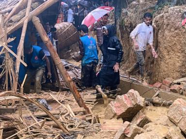 Source-feed image associated with Bangladesh relocates refugees after landslide kills at least 5 children
