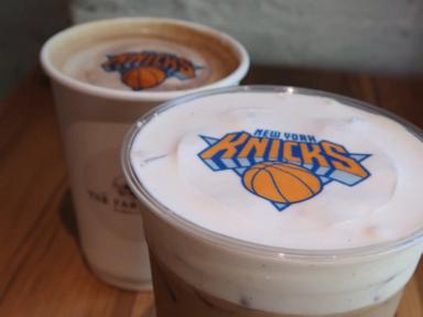 Source-feed image associated with WATCH: New York coffee shop goes viral with Knicks spirit