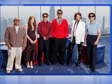Source-feed image associated with WATCH: 'Spider-Man: Brand New Day' cast swings across North America