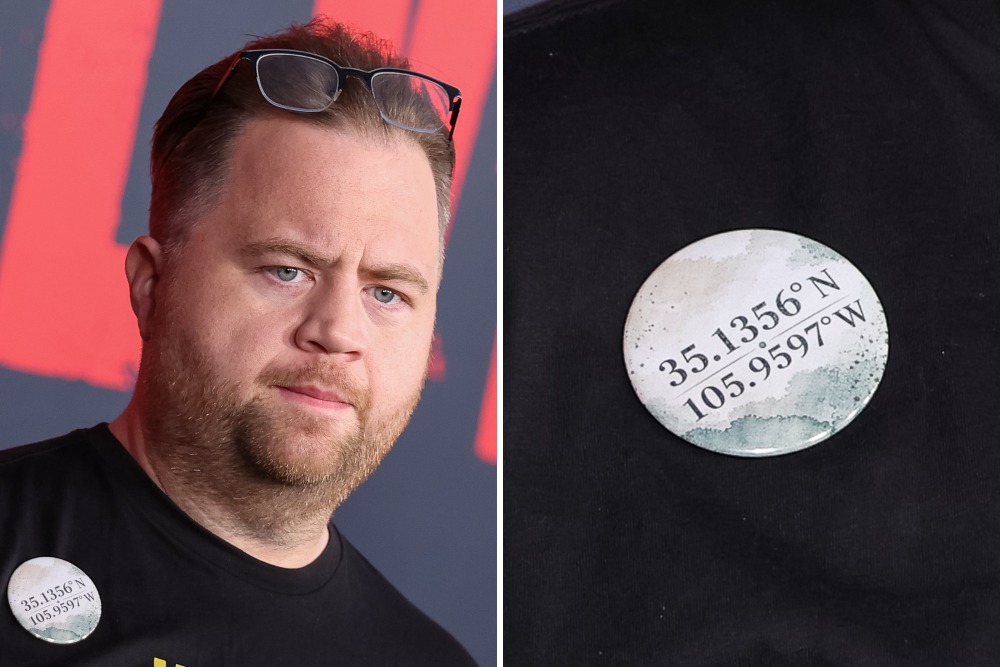 Source-feed image associated with Paul Walter Hauser Explains Mystery Pin He Wore to ‘Resident Evil’ Premiere