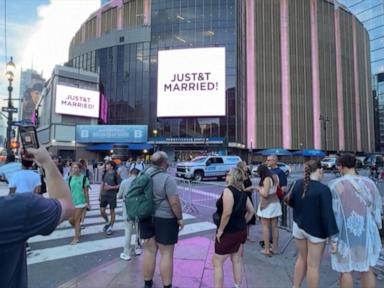 Source-feed image associated with WATCH: Taylor Swift and Travis Kelce tie the knot at Madison Square Garden