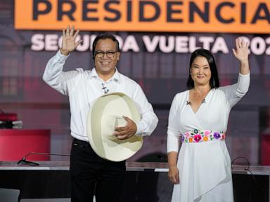 Source-feed image associated with Fujimori and nationalist Sánchez virtually tied as vote count continues in Peru