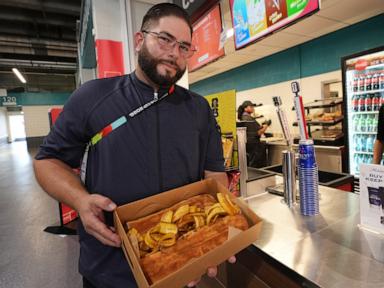 Source-feed image associated with World Cup concessions: $75 caviar-topped tots in Miami