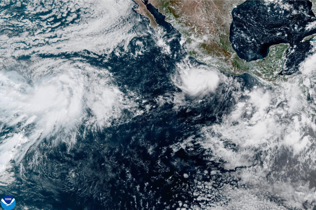 Image from linked report: Polo has rapidly intensified to a hurricane and is expected to impact Mexico