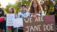 Image from linked report: Watch: 'I am Jane Doe' protests across US call for end to sexual violence