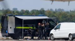 Source-feed image associated with Drone carrying explosives found at German airport, police say