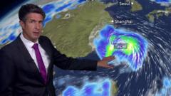 Source-feed image associated with Watch: Typhoon Bavi forecast to bring heavy rains and floods to Taiwan, Japan and China