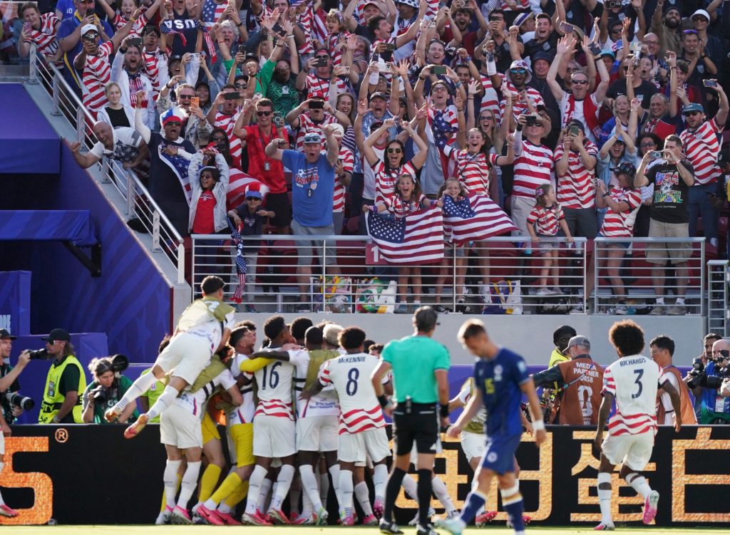 Source-feed image associated with Hard-fought win raises hopes for U.S. in World Cup