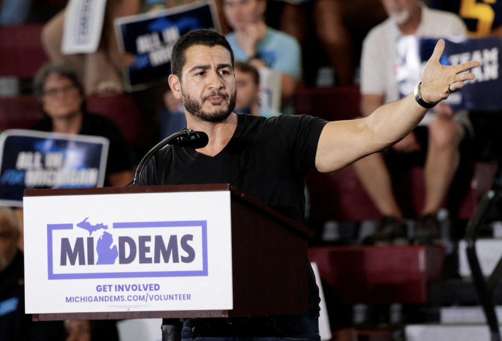 Source-feed image associated with El-Sayed spoke with Obama as Michigan Democrats look to unite after a bitter Senate primary