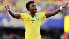 Source-feed image associated with Has Vinicius Jr brilliance just papered over the Brazilian cracks?