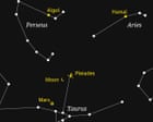 Source-feed image associated with Starwatch: Waning crescent moon pairs up with the Seven Sisters
