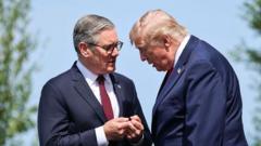 Source-feed image associated with What does Trump want from a new UK prime minister?
