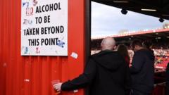 Image from linked report: Burnham describes ban on alcohol in football stands as 'discrimination'